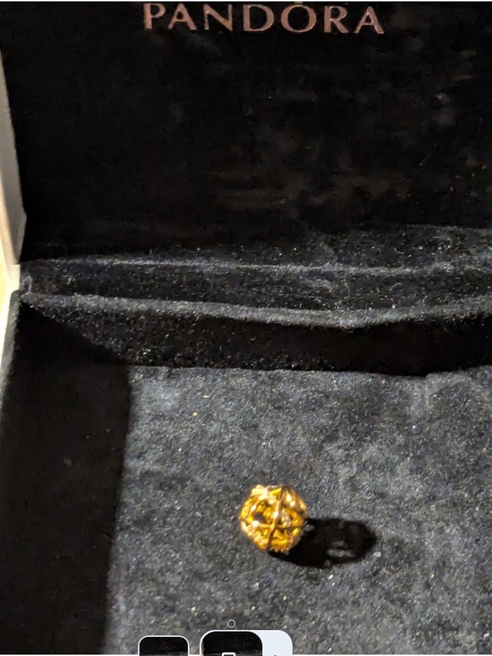 Pandora Gold Filigree Sphere Charm